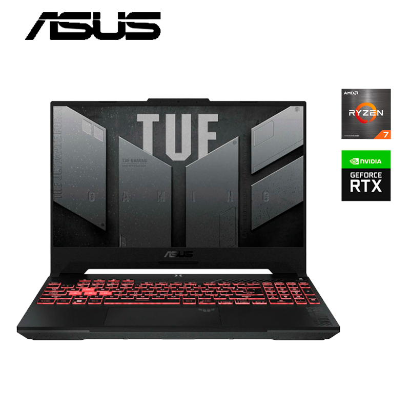 LAPTOP GAMER ASUS TUF FA507NU-LP031 AMD RYZEN 7 7735HS 16GB 512GB SSD RTX 4050 6GB 15.6" FREEDOS (90NR0EB5-M00B90)